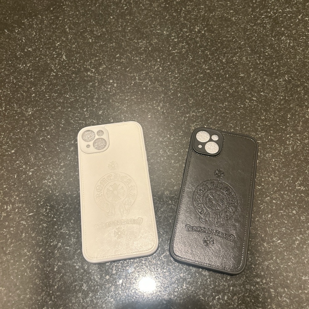 Luxury Leather Phone Case Set - Black & White
